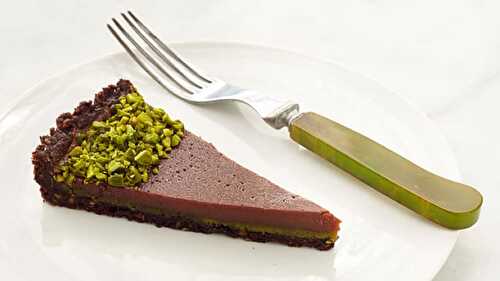 Tarte au chocolat et pistache - gâteau pour votre dessert ou goûter