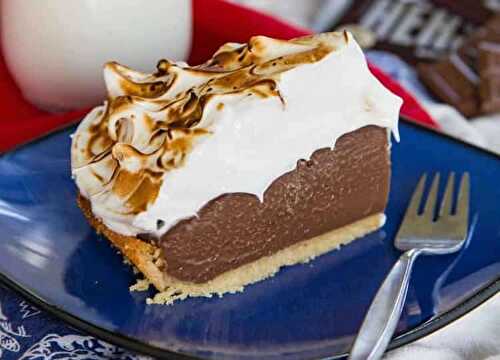 Tarte au chocolat meringuée - recette gâteau pour votre dessert