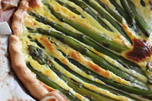 Tarte aux asperges et chevre frais avec thermomix - recette facile