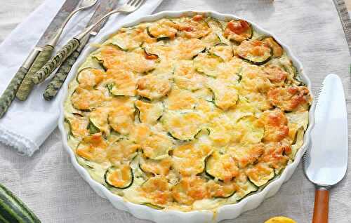 Tarte aux courgettes et roquefort au thermomix - la recette facile.