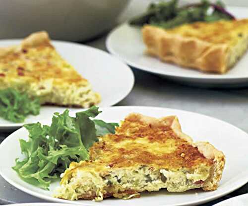 Tarte aux poireaux et lardons au thermomix - un vrai délice.