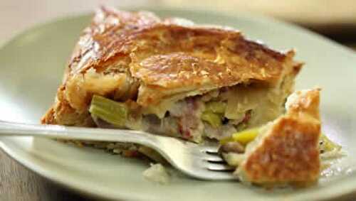 Tarte aux poireaux lardon - tarte facile à faire à la maison.