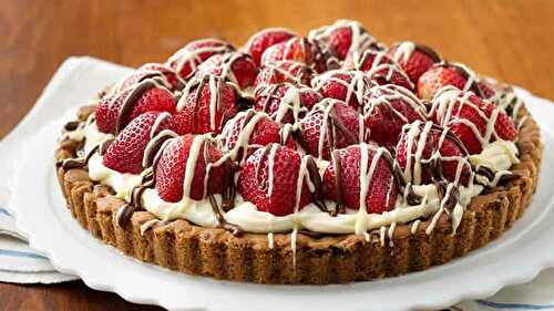 Tarte chocolat blanc fraise thermomix - une tarte irrésistible.