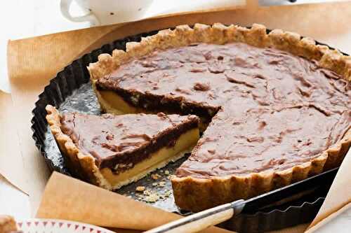 Tarte chocolat et caramel au thermomix - recette dessert thermomix.