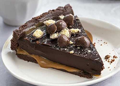 Tarte chocolat et caramel sans cuisson - pour votre dessert.