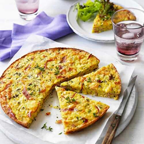 Tarte courgette et jambon au thermomix - recette thermomix facile.