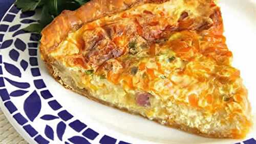 Tarte fromage chevre jambon thermomix - recette tarte thermomix facile.