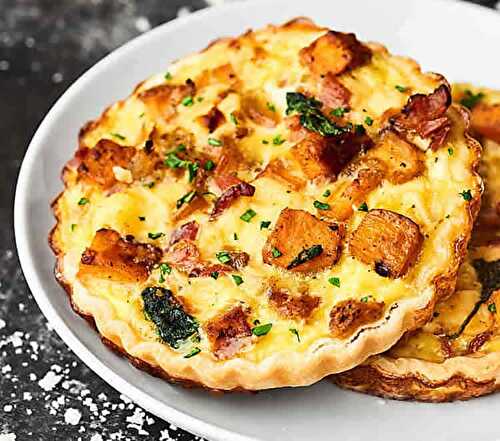 Tartelette au bacon et fromage - un délice pour accompagner vos plats