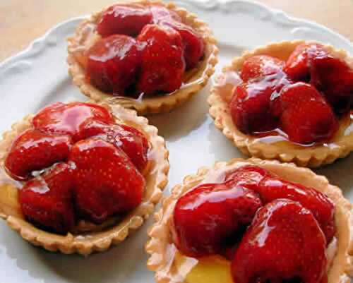 Tartelettes aux fraises - un dessert tartelettes des amoureux