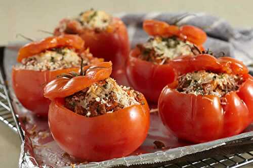 Tomates farcies au thermomix - pour votre dîner ce soir.