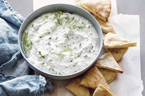 Tzatziki - sauce grecque au yogourt et au concombre au thermomix