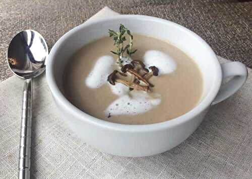 Velouté champignons à la crème au thermomix - la soupe de diner.