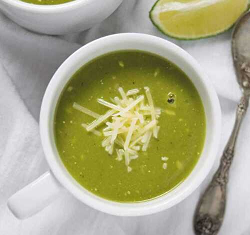 Velouté courgettes et vache qui rit au thermomix - votre soupe de dîner.