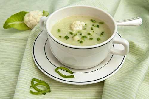 Velouté de chou fleur - une soupe pour votre dîner ce soir.