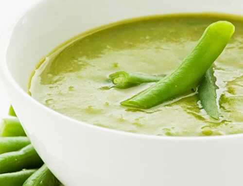 Velouté de haricots verts au thermomix - une soupe pour le dîner