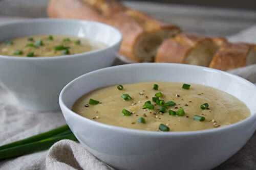 Velouté de poireaux à la crème au thermomix - la soupe du dîner