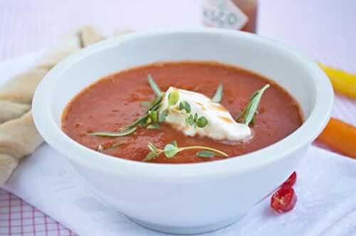 Velouté de tomates facile au thermomix - une soupe pour votre dîne