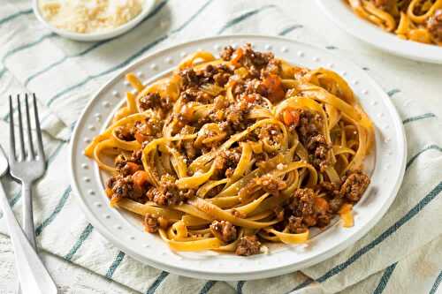 Pâtes à la bolognaise au cookeo - votre dîner en 10 minutes.