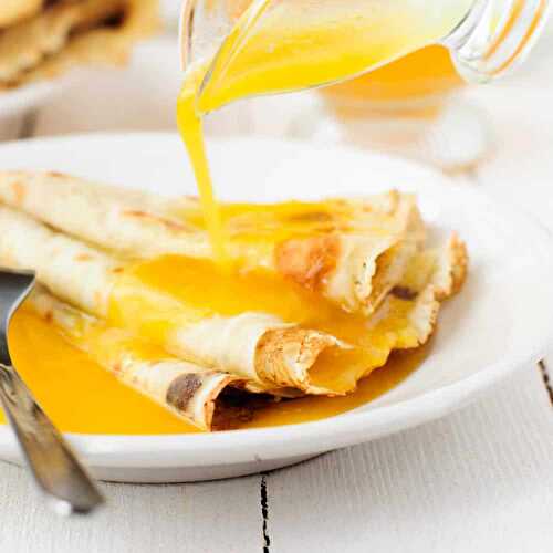 Sauce orange pour crêpes - la recette facile à la maison.