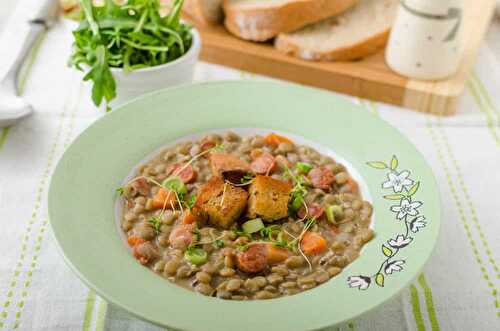 Saucisses lentilles et carottes au cookeo