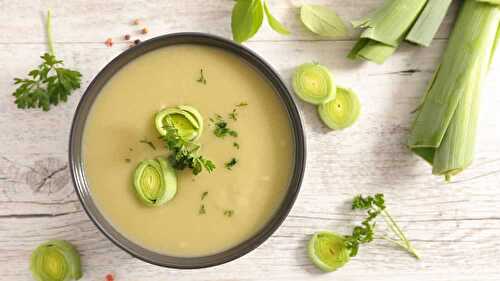 Soupe de poireaux et pommes de terre allégée