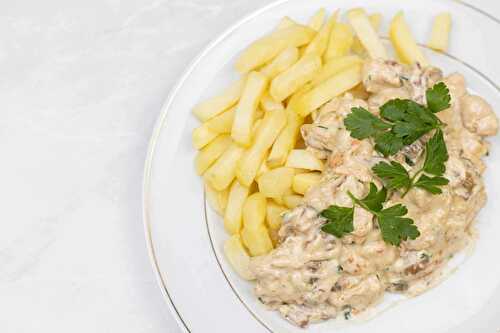 Blanquette de volaille à l’ancienne , un si délicieux dîner comme j’aime