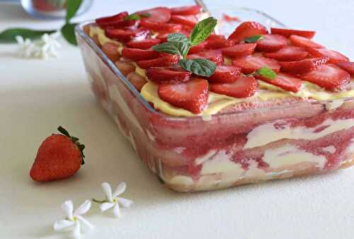 Tiramisu aux fraises ultra gourmand : pour un dessert irrésistible