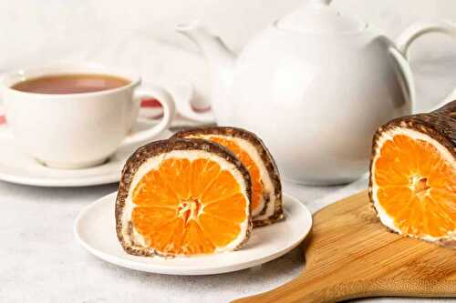Gâteau roulé à la mandarine : la bûche chocolat réconfortante
