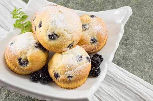 Muffins aux mûres, bons et bien moelleux : à finir tout en une bouchée