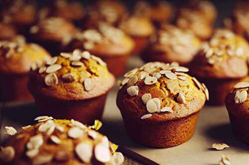 Muffins de potimarron et amandes : si moelleux et délicieux.