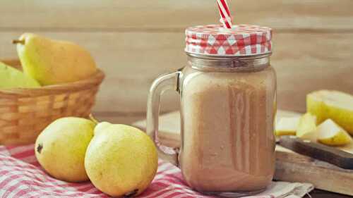 Smoothie aux poires : une excellente source de fibres et antioxydants.