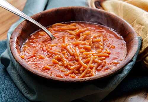 Soupe tomate et vermicelles au thermomix