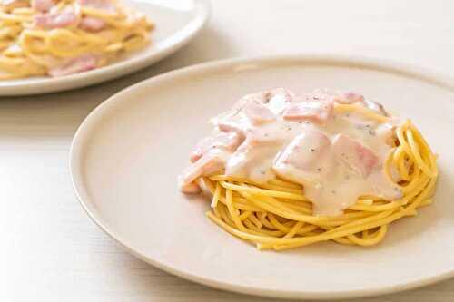 Spaghetti à la sauce au Boursin et jambon : un plat délicieux et savoureux !