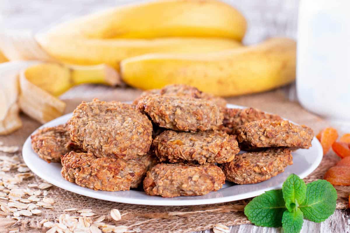 Biscuits à la banane et flocons d’avoine : juste 2 ingrédients !