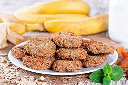 Biscuits à la banane et flocons d’avoine : juste 2 ingrédients !