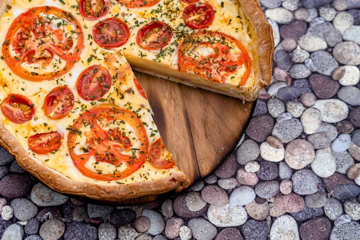 Quiche tomates à la crème fraiche : un plat copieux !