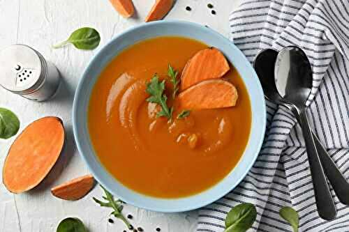 Soupe de patates douces à la crème : un velouté copieux !