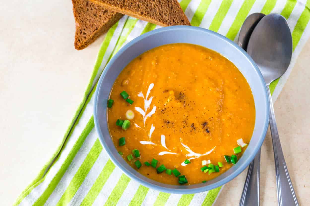 Velouté de lentilles corail au Cookeo : soupe pour se réchauffer !