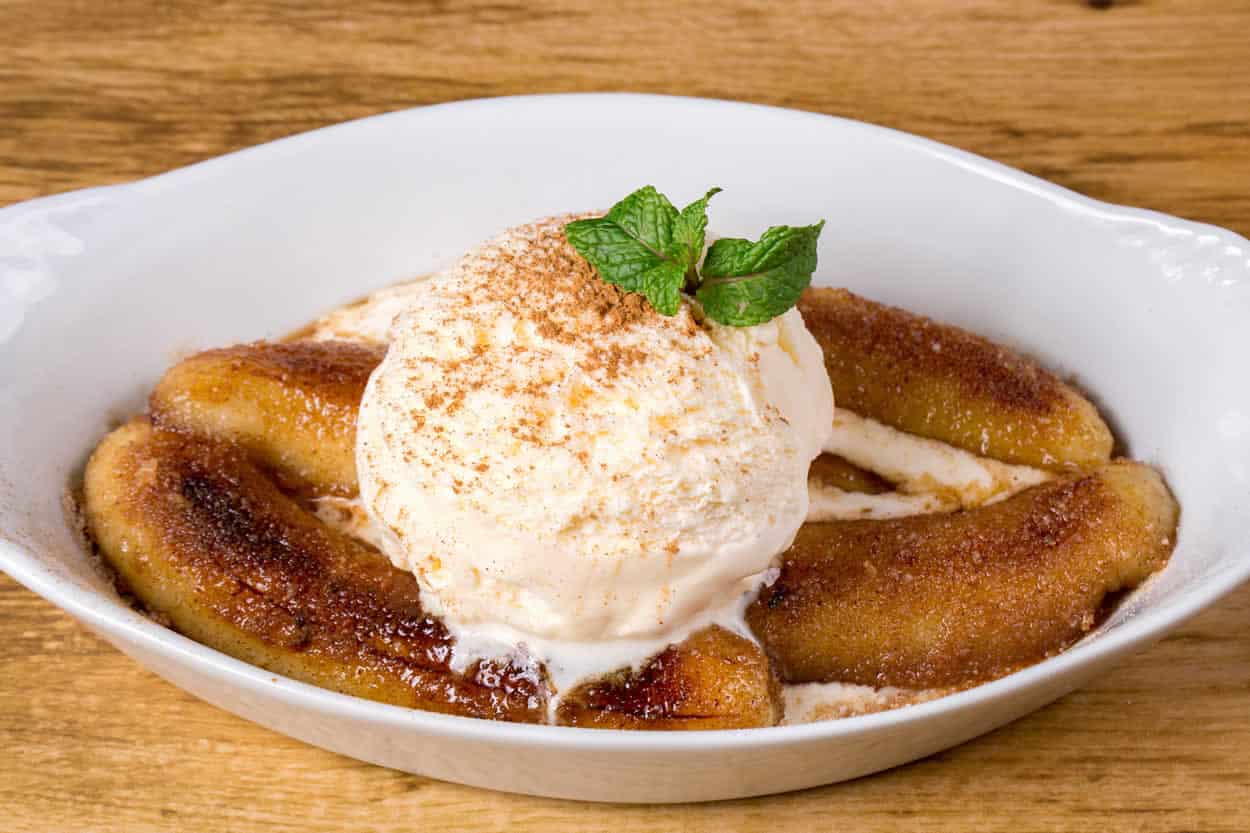 Dessert bananes caramélisées : la recette facile pour 2 personnes.