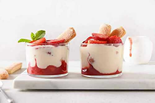 Dessert tiramisu mascarpone fraises – parfait pour toutes les occasions.