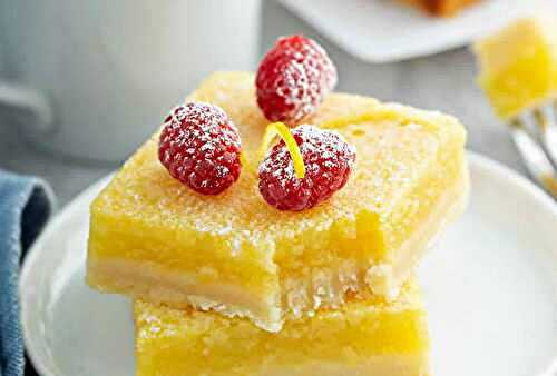 Carrés sablés au citron - la délicieuse tarte pour votre dessert.