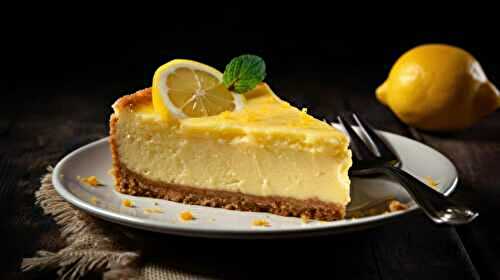 Gâteau crémeux au fromage et citron : un dessert savoureux et sans cuisson.