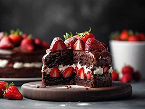 Gâteau moelleux au chocolat mascarpone et fraises : un dessert tout simplement irrésistible.