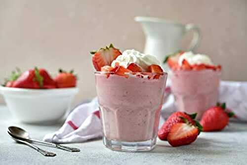 Mousse légère aux fraises : sa texture délicate est un régal.