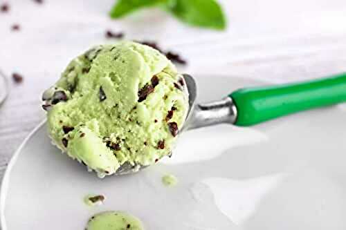 Glace à la menthe et aux pépites de chocolat : légère et délicieuse