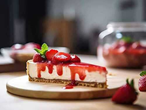 Cheesecake à la fraise sans cuisson : un dessert irrésistible