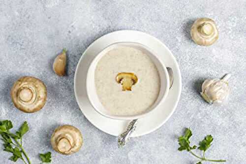 Soupe crémeuse aux champignons : soupe appétissante et consistante