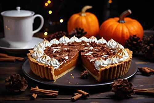 Tarte au chocolat et potiron : dessert sucré pour Halloween