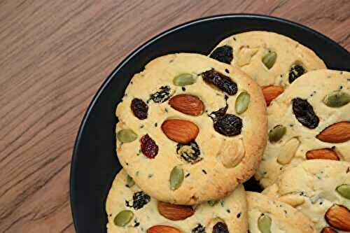 Cookies amandes, raisins secs et pistaches