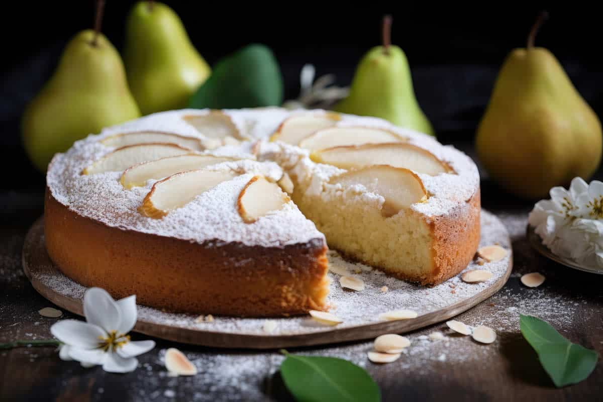 Gâteau fondant aux poires